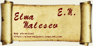 Elma Malešev vizit kartica